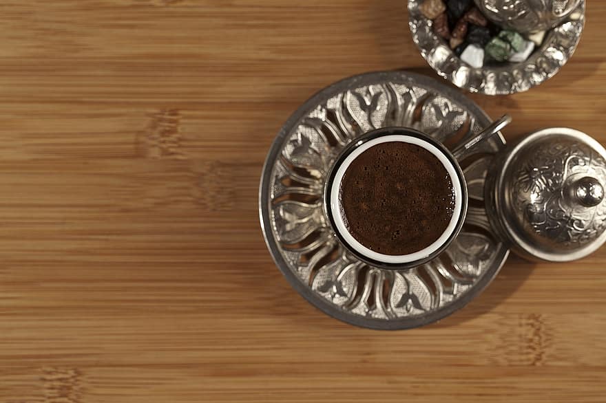 tyrkisk kaffe, kaffe, tradisjonell, nydelig, plop, presentasjon, Presentasjon av tyrkisk kaffe, sjokolade, kultur, vakker
