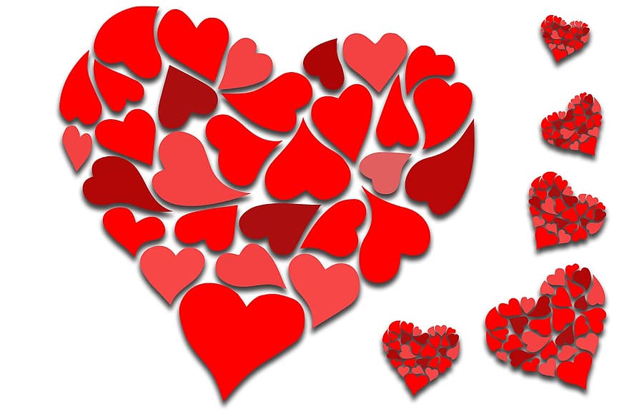 Valentijnsdag, hart-, liefde, Valentijn, romance, rood, valentijn dag liefde mooi, viering, huwelijk, creatief, ontwerp