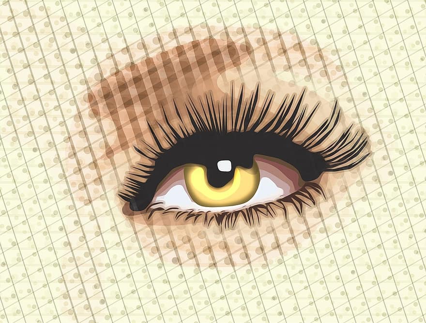 ojo, diseño, capas, psp, Ps Cs6, pestañas, ojo amarillo