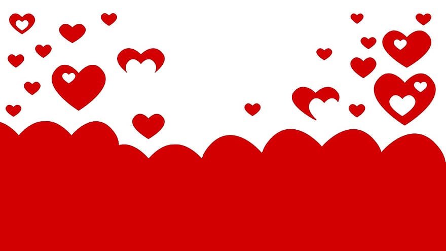 cor, forma, fons, amor, Sant Valentí, disseny, encantador, color, vermell, dia, dolç