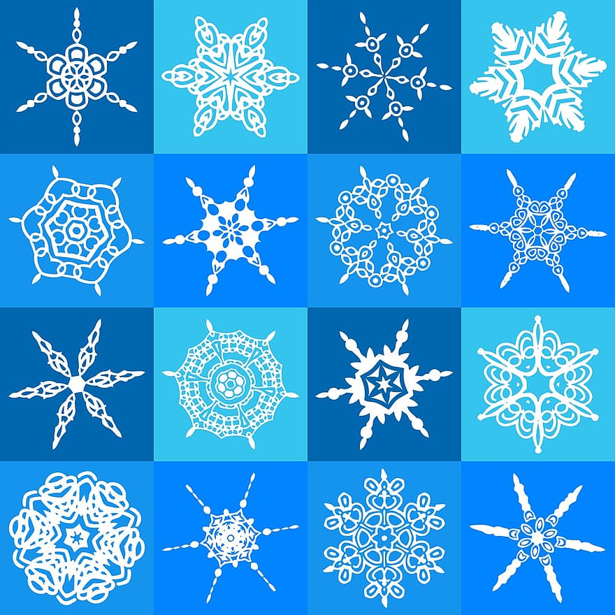 baggrund, blå, dekoration, dekorative, frost, is, ornament, mønster, sømløs, sæson, sæson-