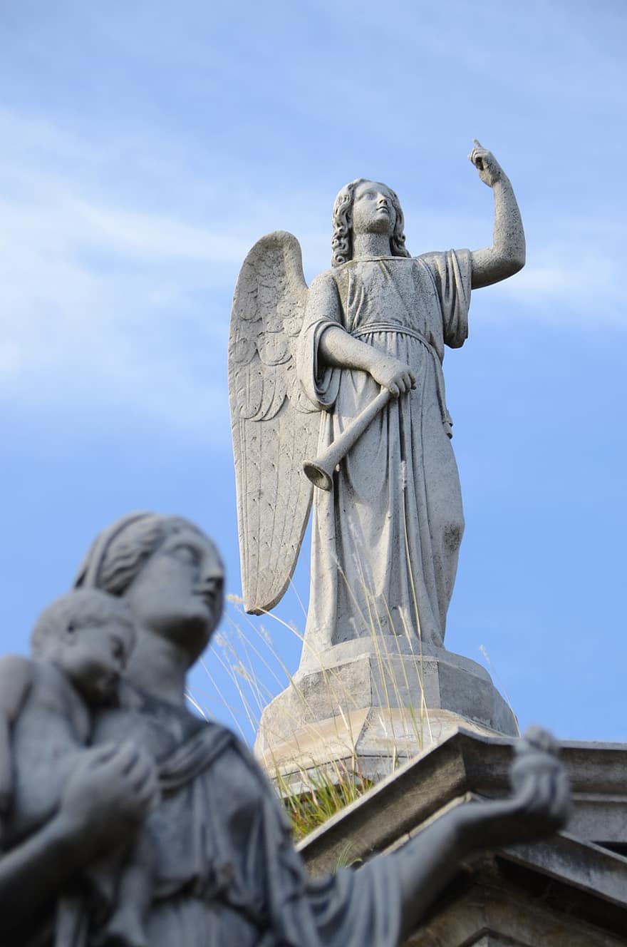 statue, engel
