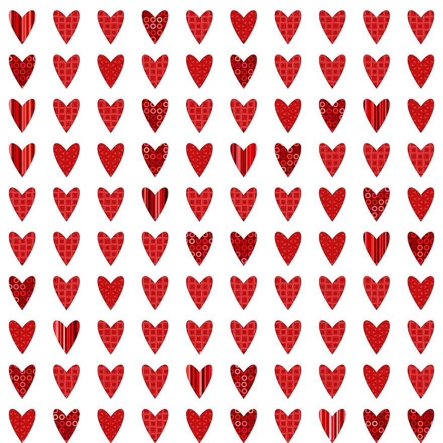 hart-, patroon, naadloos, liefde, Valentijn, romantisch, romantische achtergrond, Patroon Naadloos, hart achtergrond