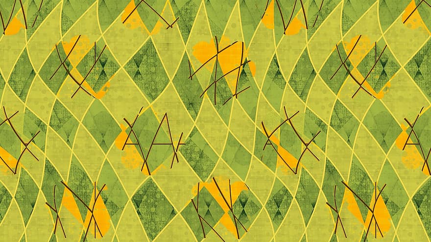 Abstract, Pattern, Rhomboid, Geometric, Fabric, Textile, Background, Wave, Wavy, Vintage, Retro