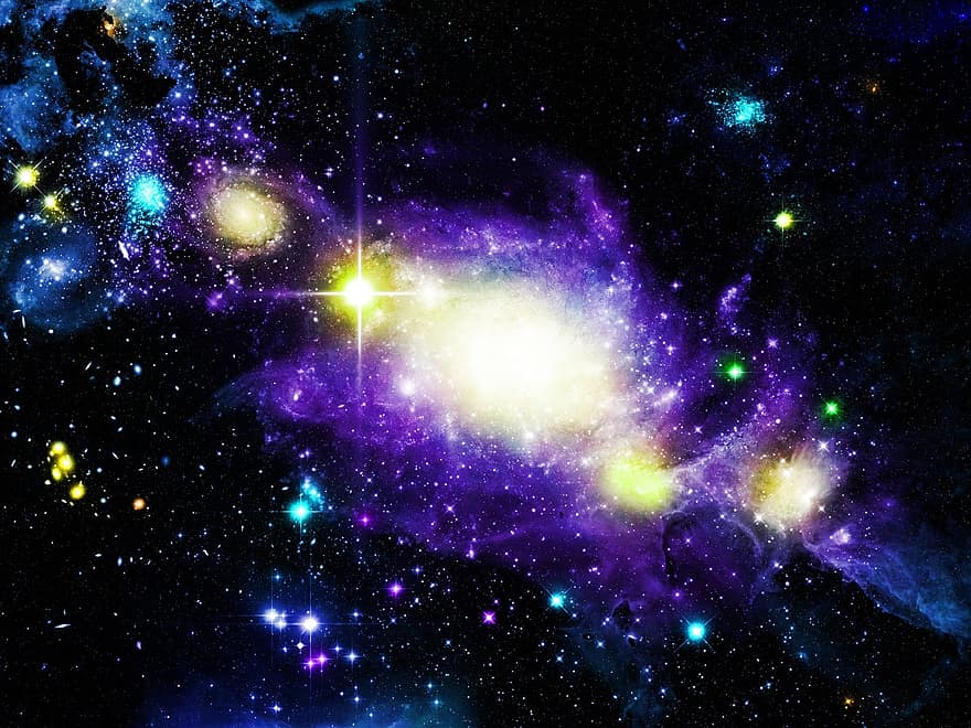 galaktika, gilios erdvės, erdvė, visatos, žvaigždės, migla, astronomija, kosmosas, planetos, fantazija, tamsus