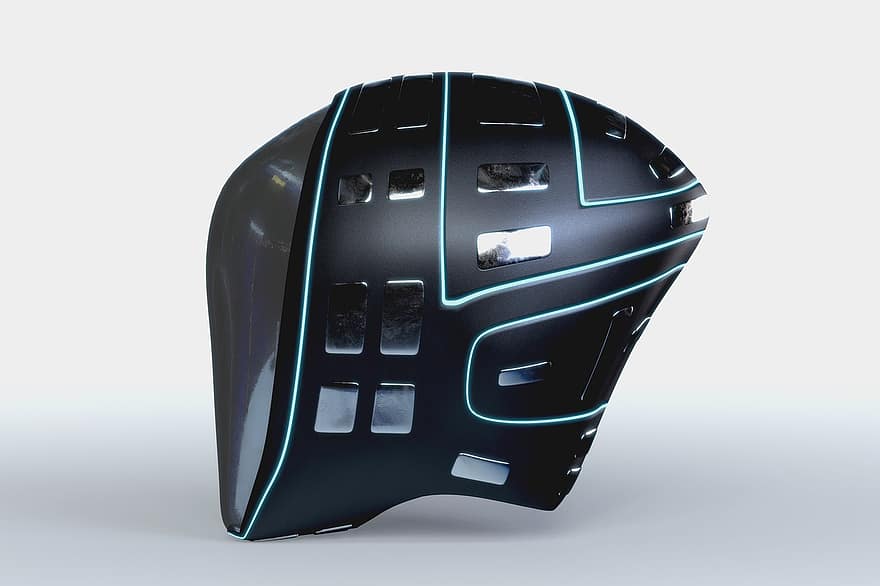 topeng, helm, futuristik, gadget, robot, teknologi, buatan, konsep, cyborg, ilmu, dunia maya