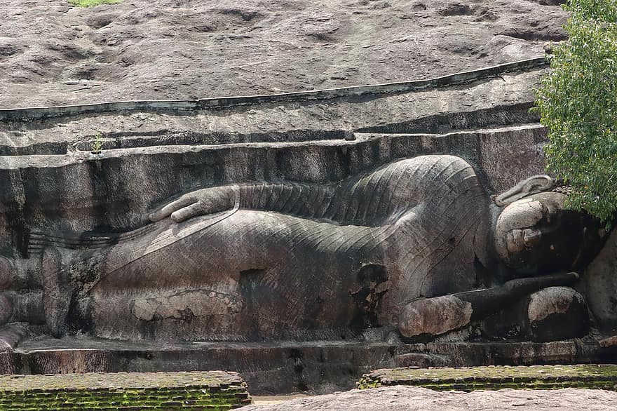 tinning, inngang, Thanthirimale-tempelet, Anuradhapura Kingdom, Thanthirimale Buddha-statue, Thanthirimale Raja Maha Vihara, Thanthirimale gamle tempel, buddhisme, sri lanka