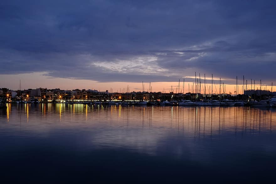 Boats, Harbour, Bay, Lake, Port, Sunset