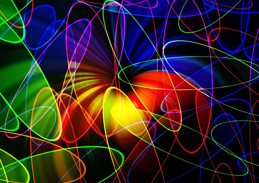 fractal, kuvio, abstrakti, kaaos, kaoottinen, Kaaosteoria, tietokonegrafiikka, väri-, värikäs, psykedeelinen, sateenkaaren värit