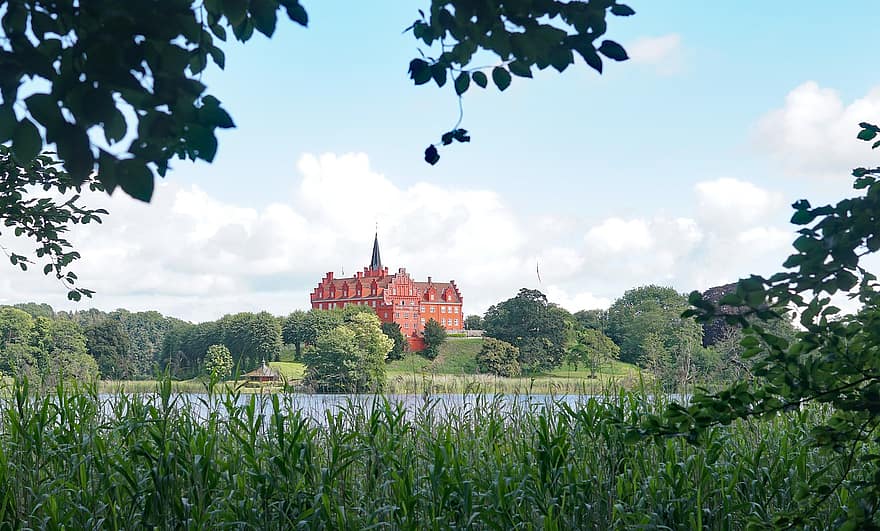 Kastil, benteng, Tranekær, langeland, Denmark, rumah milik bangsawan
