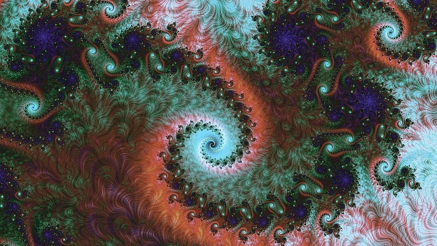 fractal, espiral, abstrato, padronizar, colorida, vórtice, arte, vívido, vibrante, desenhar, fundo