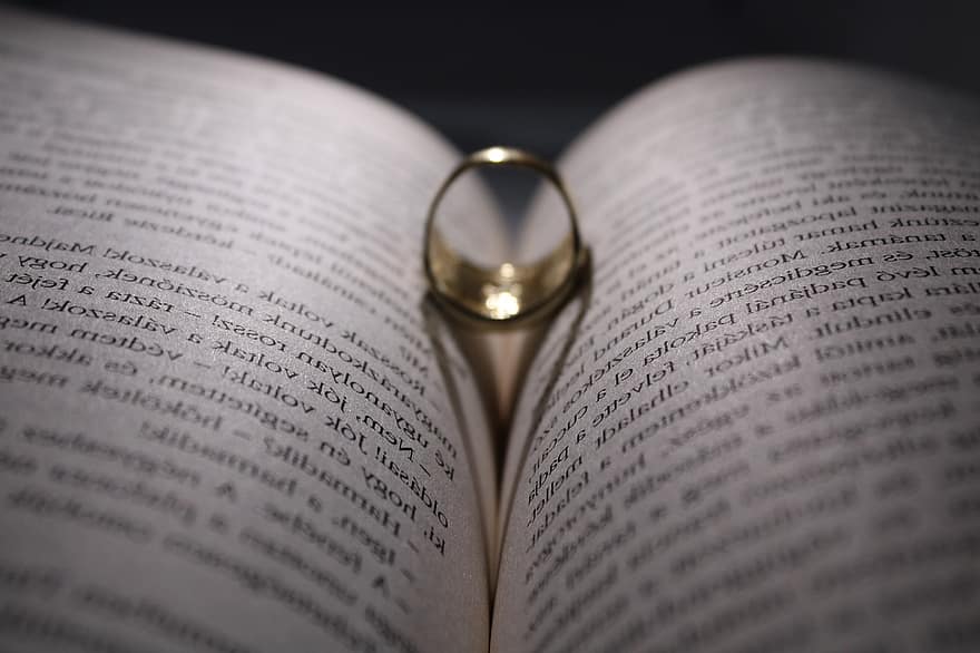 кільця, заручини, романтичний, кохання, серце, книга