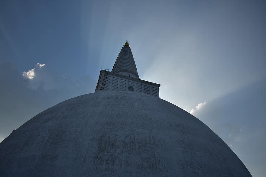 chrám, stupa, architektura, fasáda, vnější, s, buddhismus, buddhisté, pagoda, Srí Lanka, anuradhapura