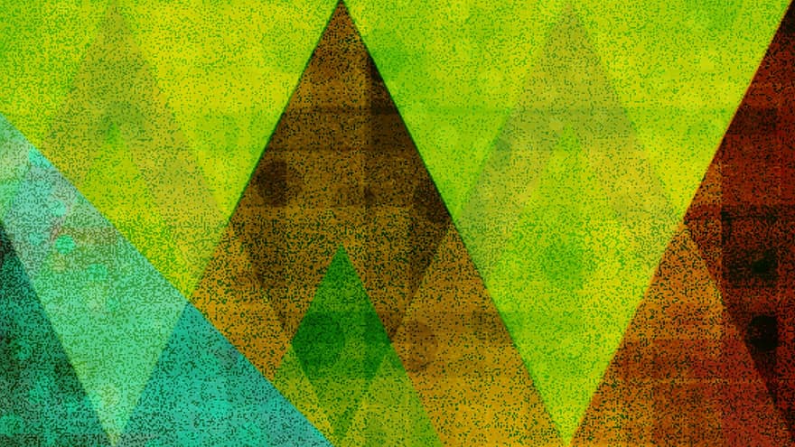 üçgenler, fütüristik, parıltı, parıltılı, neon, yeşil, turkuaz, zümrüt, altın, kehribar, bakır