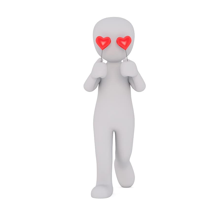 кохання, серце, романтика, день святого Валентина, самці, 3D модель, ізольовані, 3d, модель, повне тіло, білий