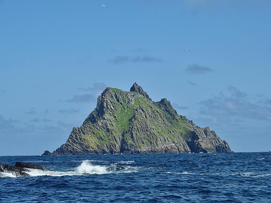 Skellig öar, irland, ö, hav