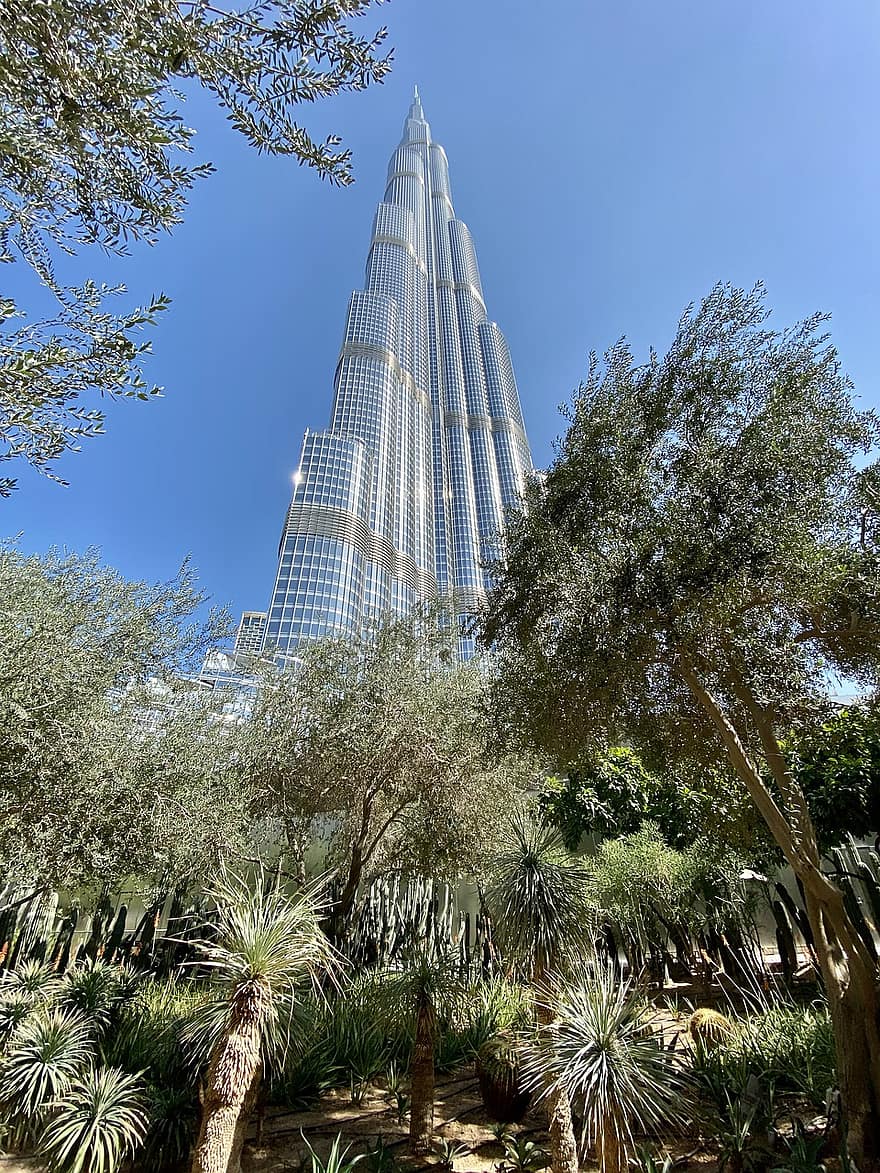 dubai, by, reise, turisme, Burj Khalifa, skyskraper, arkitektur, bygge eksteriør, bybildet, berømt sted, bygget struktur