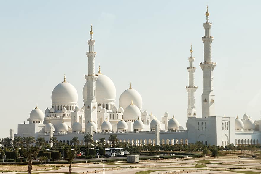 sheikh zayed moskeen, moské, arkitektur, Religion, abu dhabi, uae