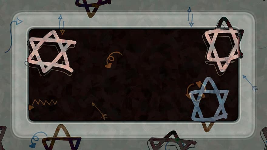estrella de David, flechas, modelo, cuadro, marco, magen david, judío, judaísmo, Símbolo judío, Concepto de judaísmo, davido
