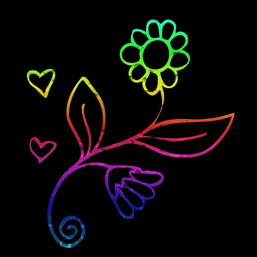 kukka, kevät, värikäs, symboli, väri-, puun lehti
