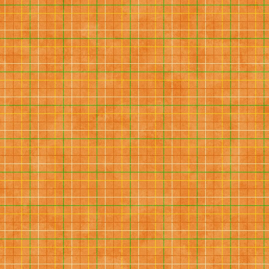 Green, Orange, Checkered Background, Cage, Line, Stripes, Square, Cell, Background, Color, Abstract