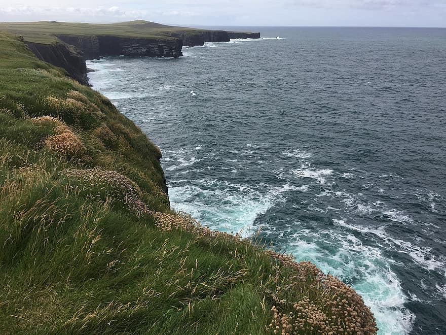 Samenwerkingshoofd:, klippen, Ierland, rots, zee