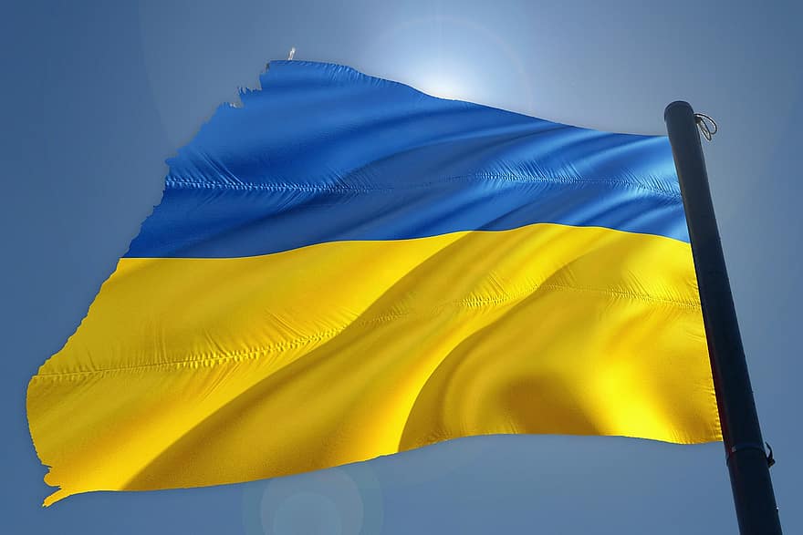 reklama, Ukraina, vėliava, karas, politika, mūšis, agresija, smurto, konfliktą, kelia grėsmę, grėsmę