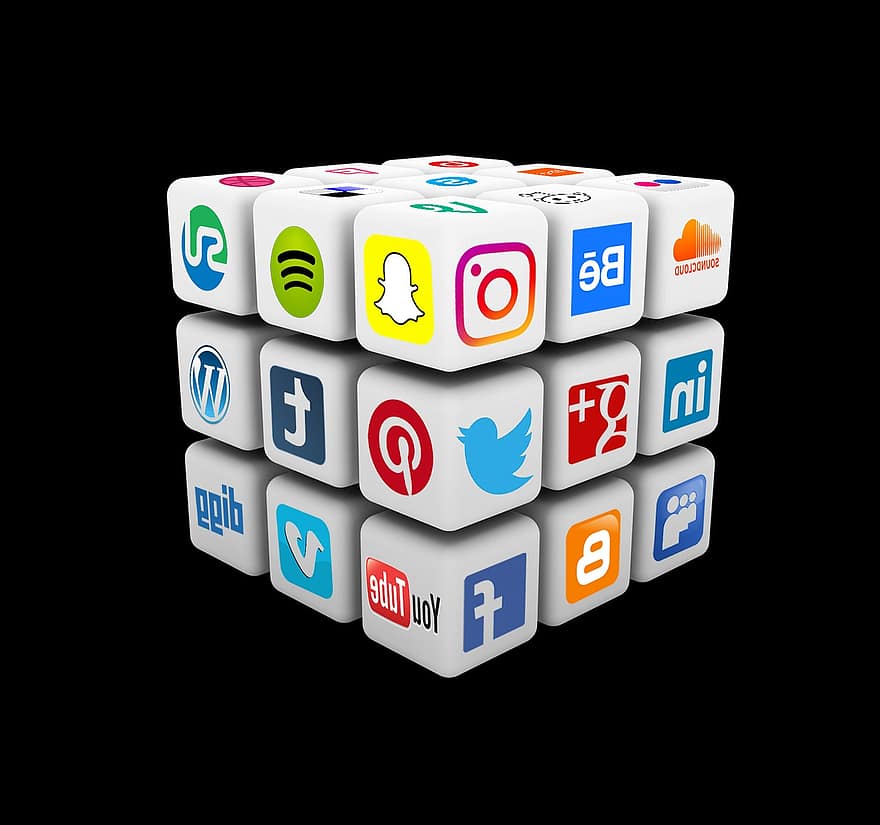 sociale medier, terning, Rubiks terning, internet, netværk, teknologi, sort teknologi, Sort Facebook, sort netværk, Sort internet, Sort Social