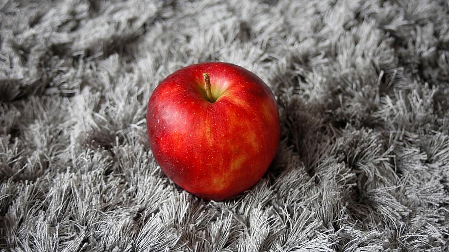 jabłko, czerwone jabłko, owoc, zbliżenie, świeżość, jedzenie, dojrzały, zdrowe odżywianie, organiczny, tła, pojedynczy obiekt