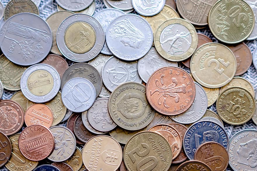 pièces de monnaie, des économies, argent, banque, devise, investissement, financier, gains, cent, penny