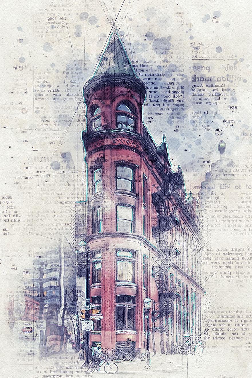 Iron Building, Architecture, City, Toronto, Canada, Old, Historically, Town, Landmark, Digital Manipulation
