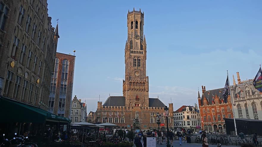 budynek, punkt orientacyjny, Bruges, Belgia, kanały, Miejsca zainteresowania, wycieczki, turystyka, architektura, romantyk, idylla