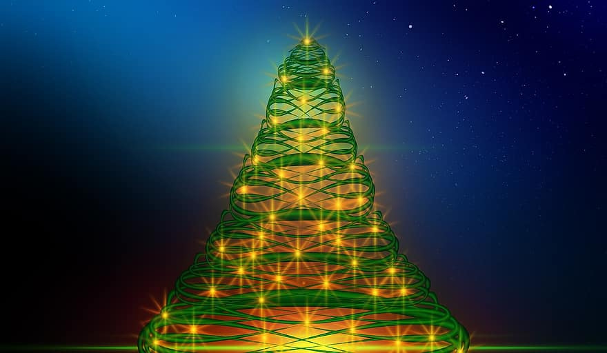 onnittelukortti, joulukuusi, tausta, rakenne, sininen, musta, motiivi, joulumotiivi, lumihiutaleet, tulo, puu
