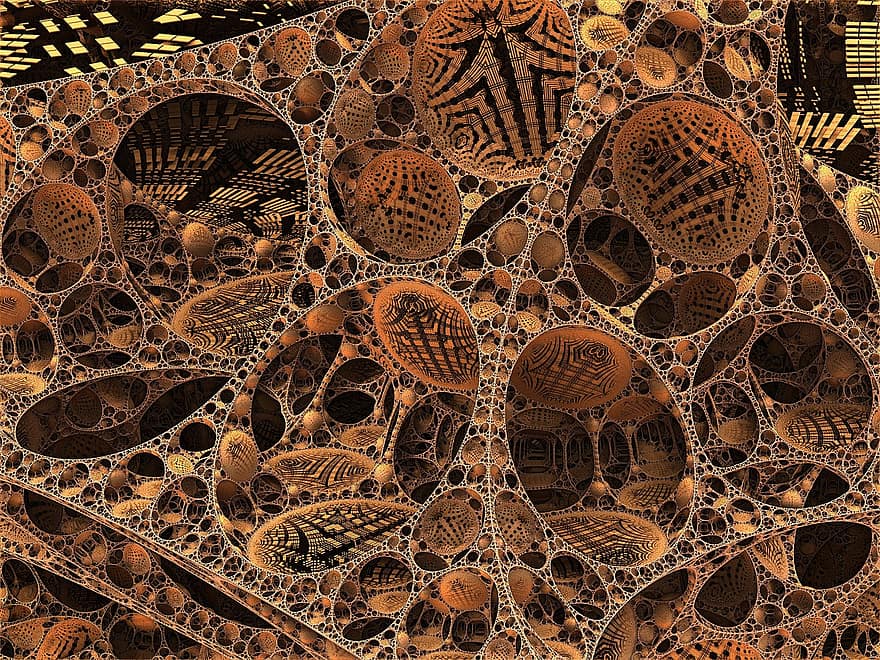 fractal, renderizar, 3d, favo de mel, estrutura, desenhar, Renderização, pano de fundo, textura, padronizar, Ciência