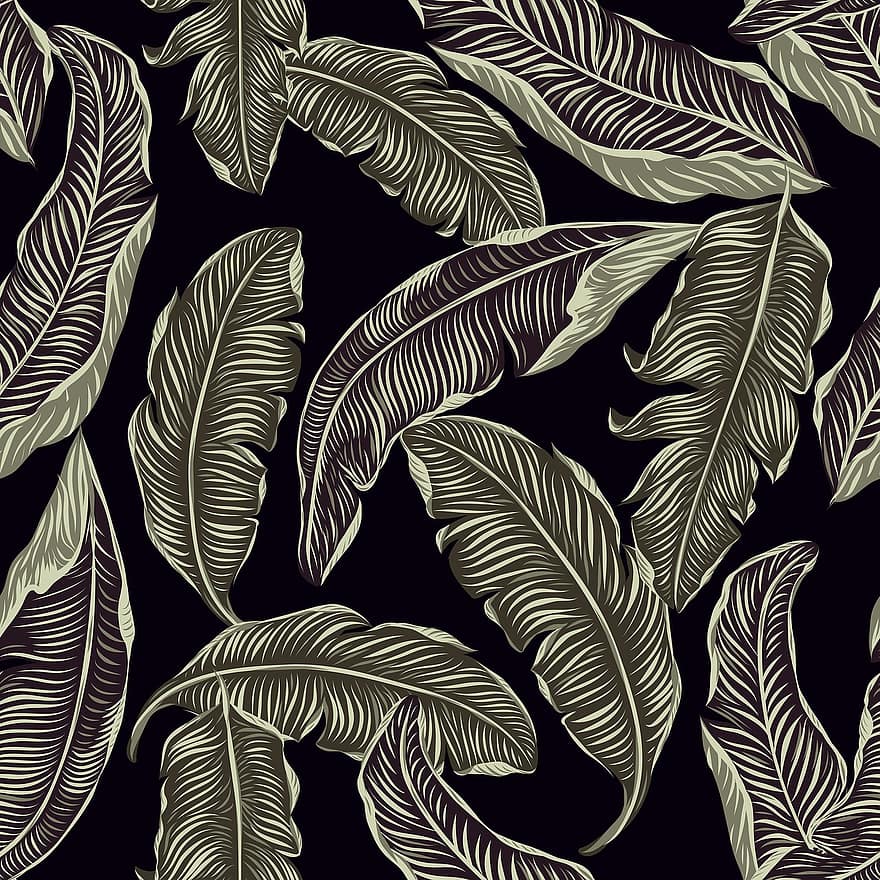 Jungle, Leaves, Tropical, Pattern, Design, Illustration, Forest, Green, Ecology, Beauty, Trees
