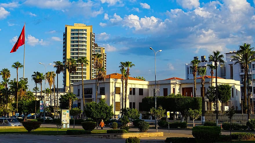 City, Travel, Tourism, Sky, Turkey, Hatay, architecture, building exterior, palm tree, built structure, cityscape