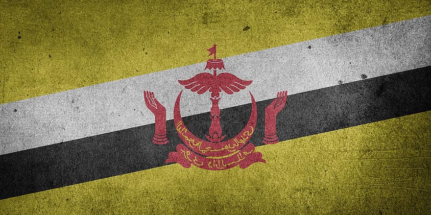 flagg, Brunei, Asia