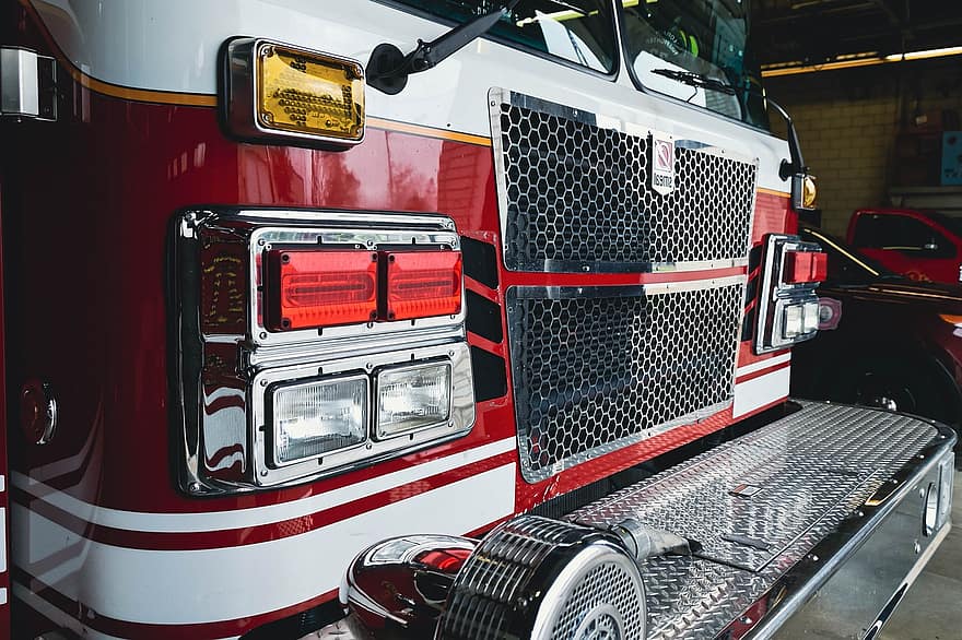 truk pemadam kebakaran, api, keadaan darurat, sirene, pemadam kebakaran, menyelamatkan