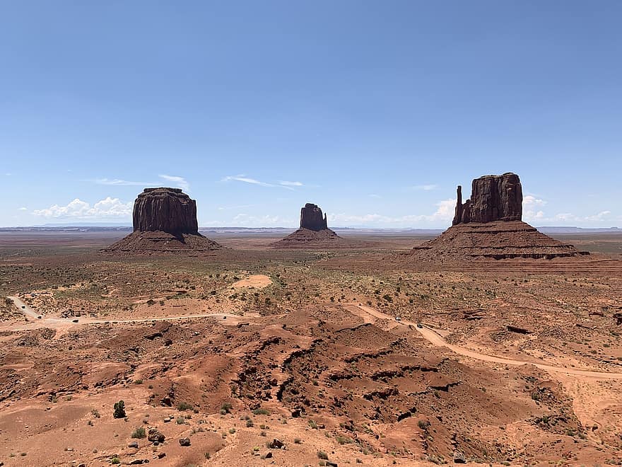 Valle, Desierto, arena, rocas, Valle del monumento, Arizona