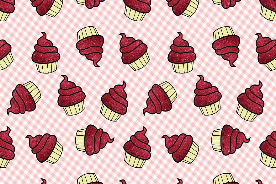 Wallpaper Cupcake, briose, dulce, alimente, desert, brutărie, partid, zahăr, decor
