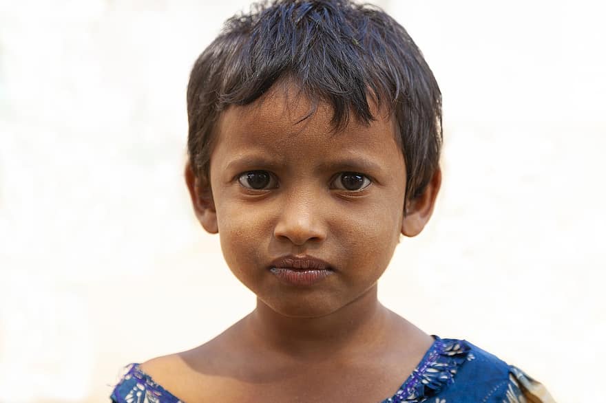 niña, niño, retrato, joven, linda, persona, cara, Pueblos indígenas, indio, niños, India