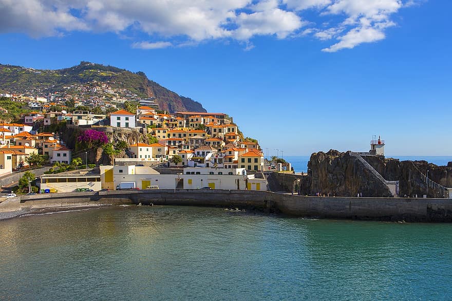 kelionė, turizmą, camara de lobos, Madeira, Portugalija, įlankoje