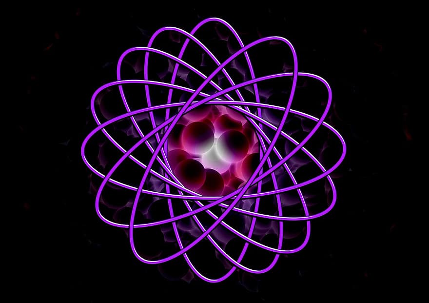 atomas, elektronas, Neutronas, atominė energija, Atominis branduolys, branduolinės energijos, simbolis, radioaktyvus, radioaktyvumas, atominė jėgainė, fizika