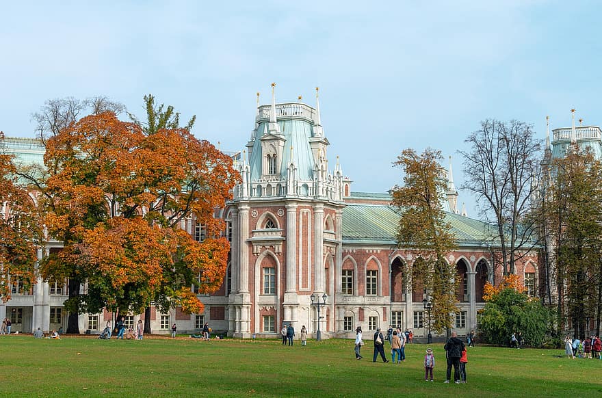 paleis, park, museum, monument, kasteel, Moskou, tsaritsyno, architectuur, toerisme, hoofdstad, historisch