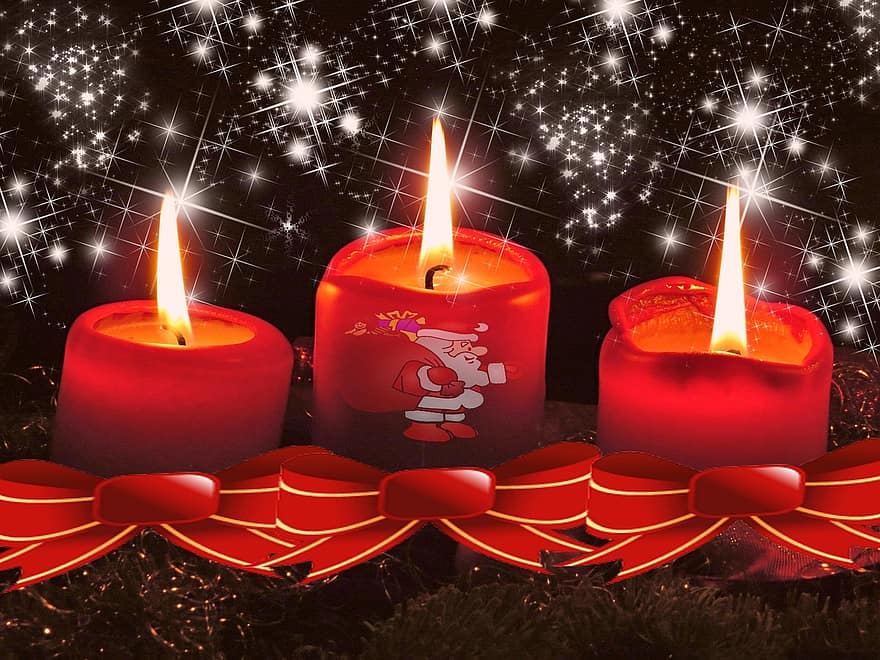 Candles, Star, Christmas, Christmas Decoration, Decoration, Christmas Time, Advent, Christmas Eve, Sparkle, Lights, Lighting