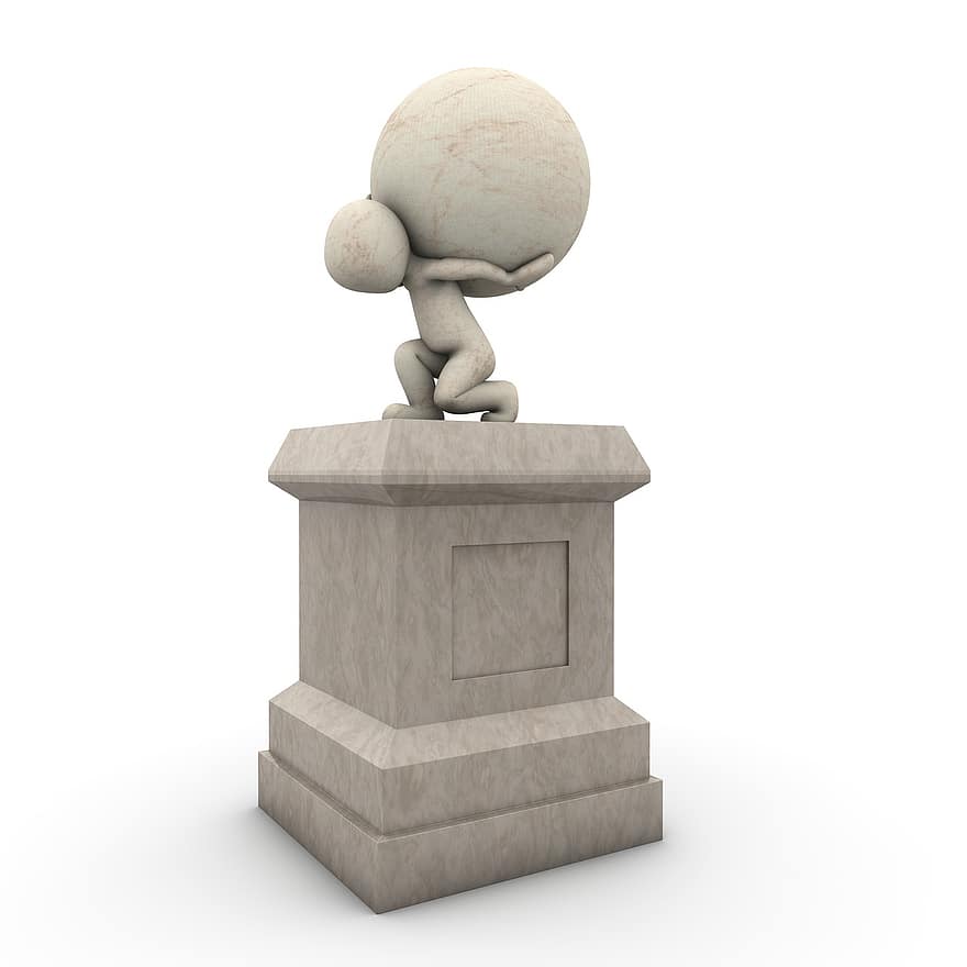 пам'ятник, м'яч, сили, глобус, камінь, скульптура, орієнтир