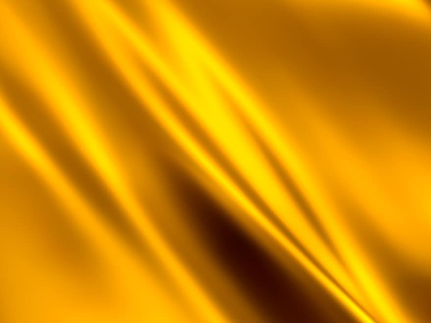 Gold, Waving, Abstract, Background, Design, Color, Business, Yellow, Golden, Fabric, Elegant