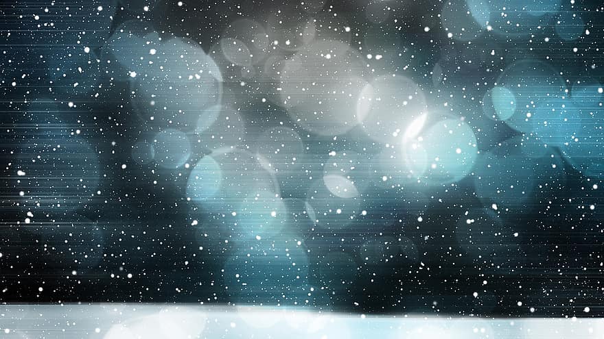 śnieg, zimowy, płatki śniegu, grudzień, zimno, tło, niebieski, czarny, ciemny, Adwent, drzewo