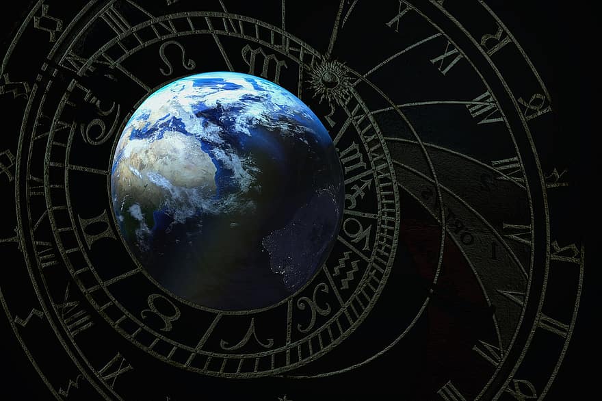 Древна планета, астрономия, астрология, мистицизъм, зодия, световен часовник, Planetenuhr, минало, напред, гадателство, въпроси