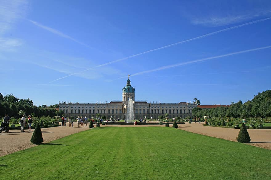 pysäköidä, linna, Potsdam, nähtävyydet, kesä, luonto, arkkitehtuuri, kuuluisa paikka, kristinusko, ruoho, historia